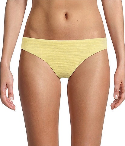 GB Solid Textured Scrunchie Classic Hipster Swim Bottom