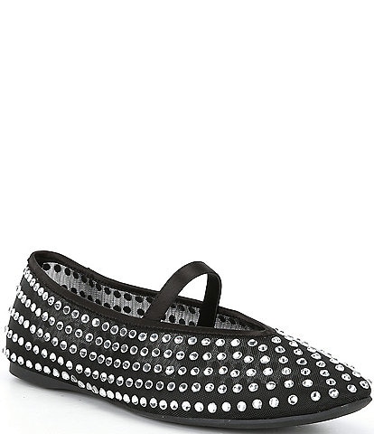 GB Stone Cold Rhinestone Stud Mary Jane Flats