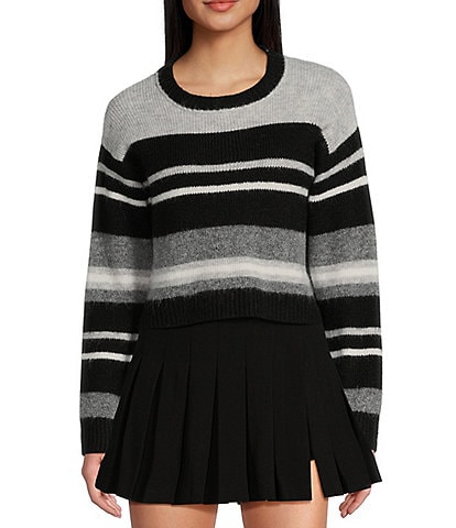 GB Stripe Crew Neck Sweater