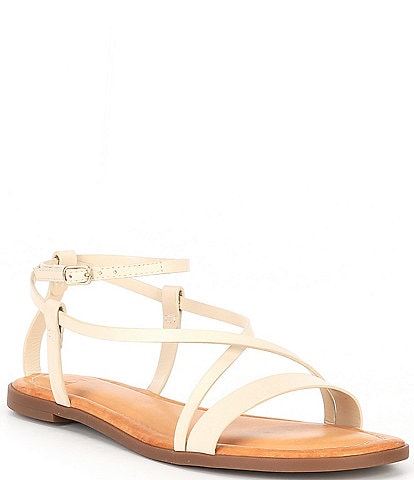 GB Sun-Rise Leather Strappy Flat Sandals