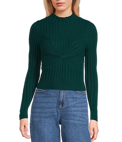 GB Twist Front Ribbed Sweater