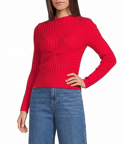 GB Twist Front Ribbed Sweater
