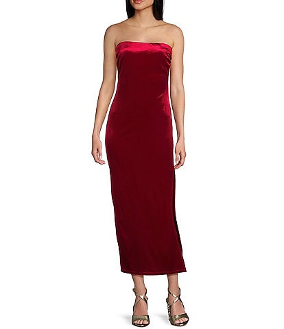 Dillards red velvet dress hotsell