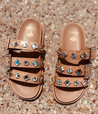 GB x DANNIJO Girls' Kaia Jewel Embellished Banded Sandals (Toddler)