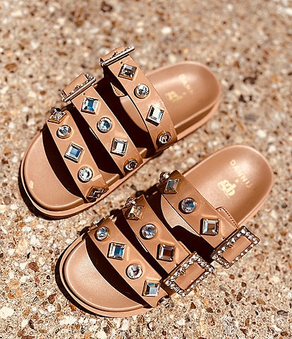 GB x DANNIJO Girls' Kaia Jewel Embellished Banded Sandals (Youth)