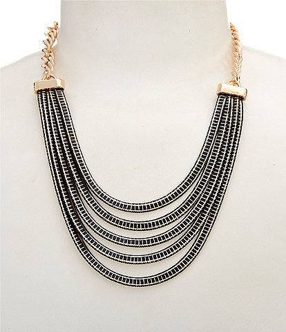 Gemma Layne Chain Multi Strand Collar Necklace