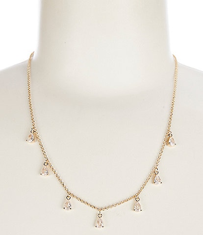 Gemma Layne Cubic Zirconia Stones Delicate Chain Necklace
