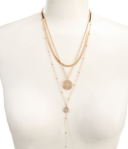 Gemma Layne Delicate Crystal Short Multi Strand Necklace
