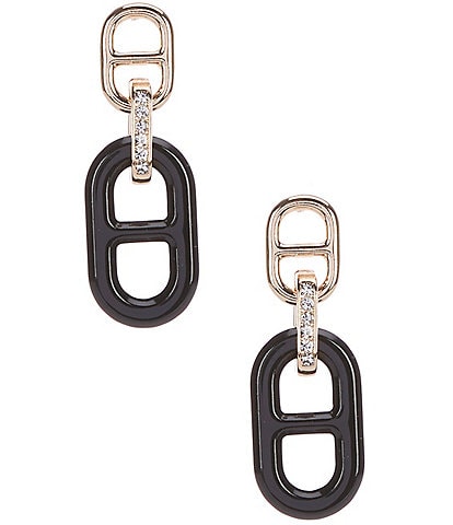 Gemma Layne Double Link Crystal Drop Earrings