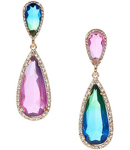 Gemma Layne Double Teardrop Stone Drop Earrings