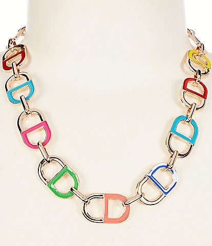 Gemma Layne Enamel Link Collar Necklace