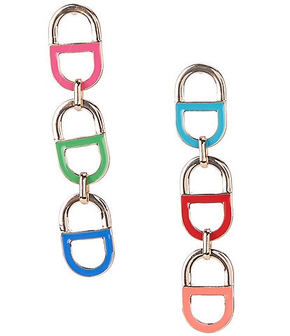 Gemma Layne Enamel Link Linear Earrings