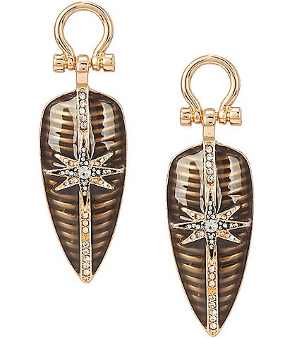 Gemma Layne Enamel Pave Resin Star Drop Earrings