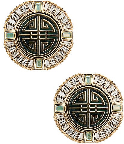 Gemma Layne Geo Stone Stud Earrings