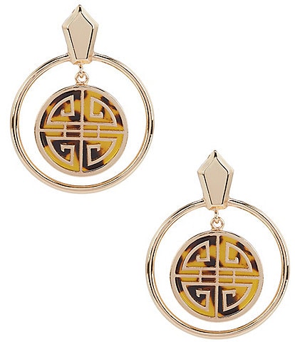 Gemma Layne Geo Tortoise Drop Earrings