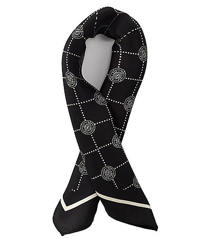 Gemma Layne Geometric Print Silk Square Scarf