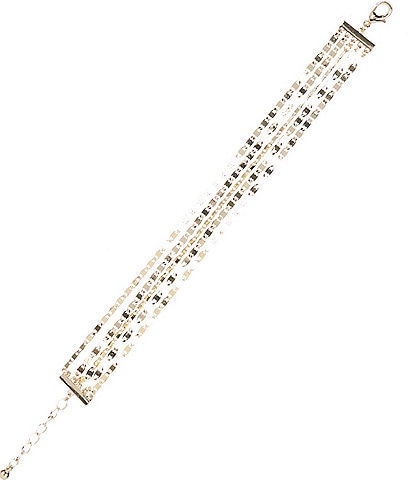Gemma Layne Gold Multi Strand 7'' Line Bracelet