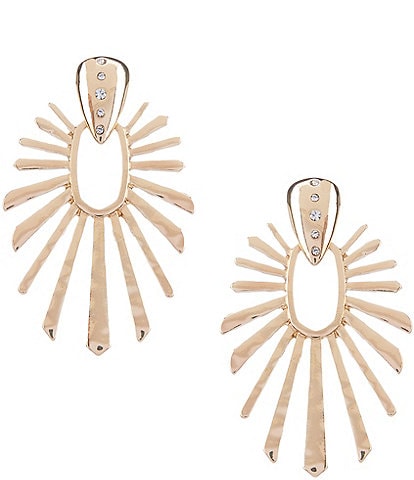 Gemma Layne Hammered Burst Statement Drop Earrings
