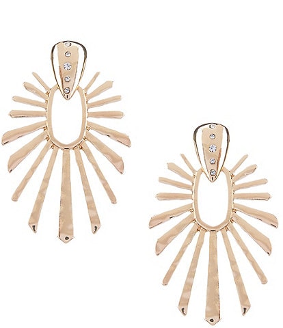 Gemma Layne Hammered Burst Statement Drop Earrings