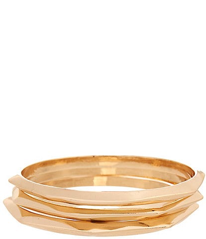 Gemma Layne Hexagon Bangle Bracelet Set