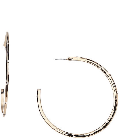 Gemma Layne Inset Stone Hoop Earrings