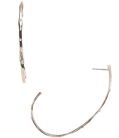 Gemma Layne Inset Stone Curve Drop Earrings