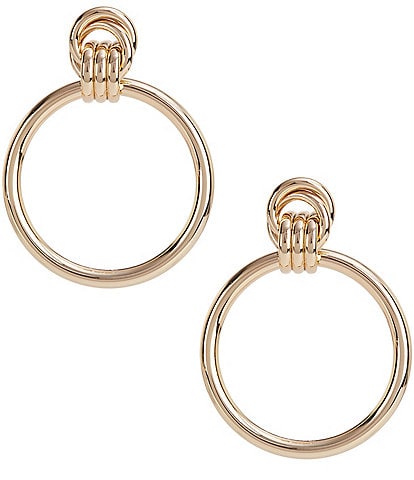 Gemma Layne Intertwined Round Open Link Drop Earrings