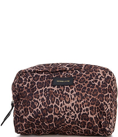 Gemma Layne Large Classic Leopard Cosmetic Pouch