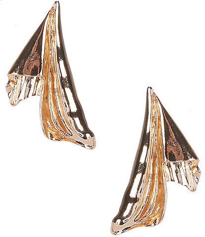 Gemma Layne Metal Oversized Petal Drop Earrings