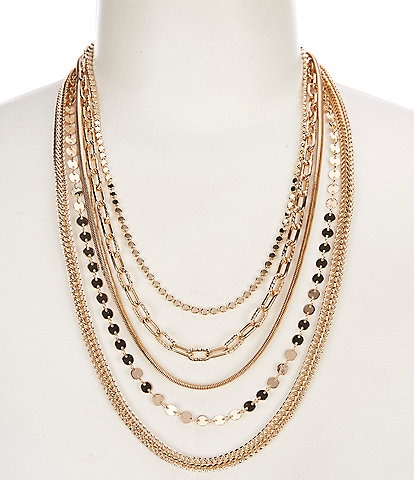 Gemma Layne Multi Layer Chain Statement Necklace