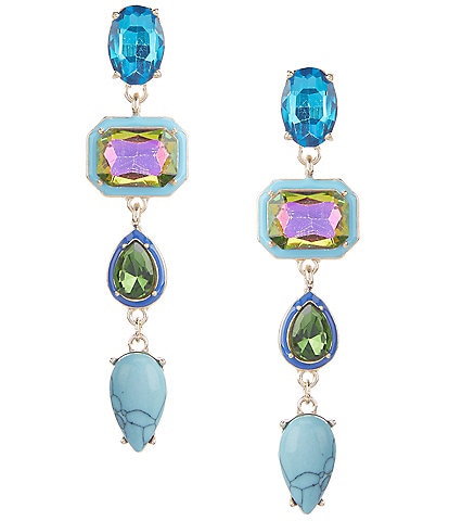 Gemma Layne Multi Stone Linear Earrings