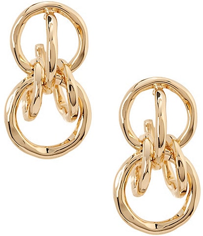 Gemma Layne Organic Textured Wire Multi Link Drop Earrings