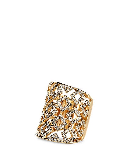 Gemma Layne Pave Diamond Cut Out Cocktail Ring