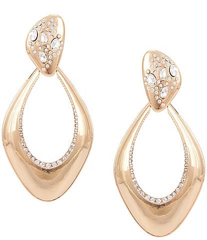 Gemma Layne Pave Oval Drop Earrings