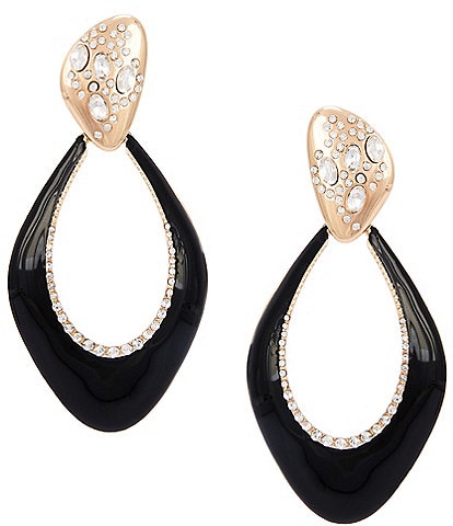 Gemma Layne Pave Oval Drop Earrings