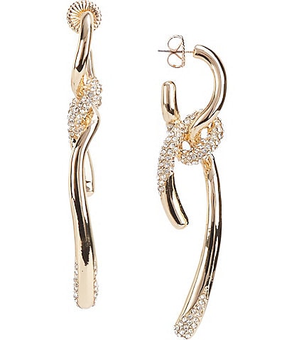 Gemma Layne Pave Statement Loop Knot Drop Earrings