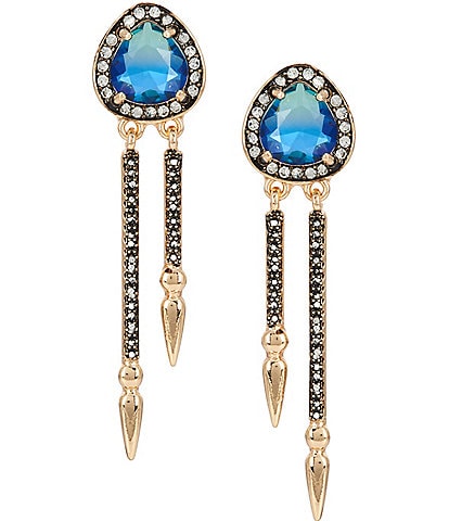 Gemma Layne Pave Stick Linear Earrings