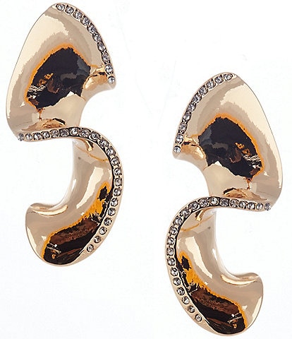 Gemma Layne Pave Swirl Drop Earrings