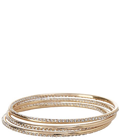 Gemma Layne Pave Twist Bangle Bracelet Set