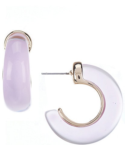 Gemma Layne Purple Epoxy Hoop Earrings