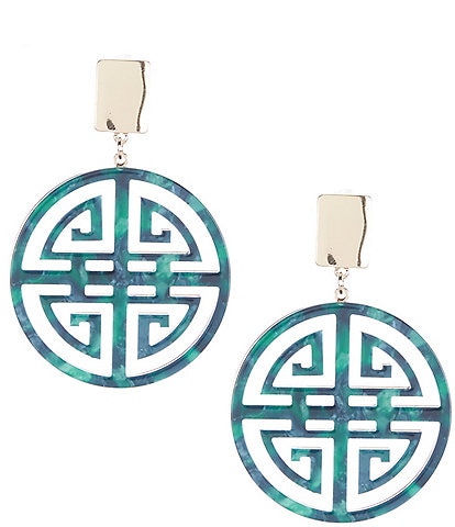 Gemma Layne Resin Cutout Orbital Drop Earrings