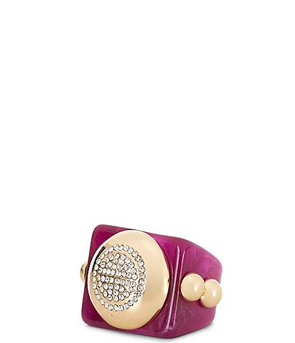 Gemma Layne Resin Statement Ring with Geo Disc
