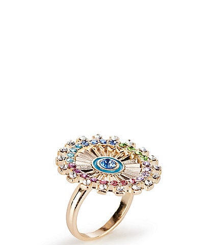 Gemma Layne Rhinestone Burst Statement Ring