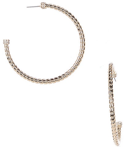 Gemma Layne Rhinestone Rope Hoop Earrings