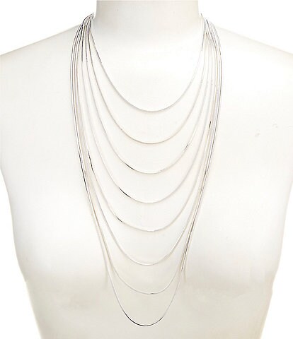 Gemma Layne Snake Chain Long Multi Strand Necklace