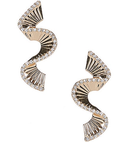 Gemma Layne Spiral Stone Drop Earrings
