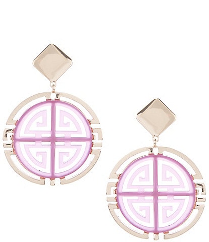 Gemma Layne Statement Geo Resin Drop Earrings