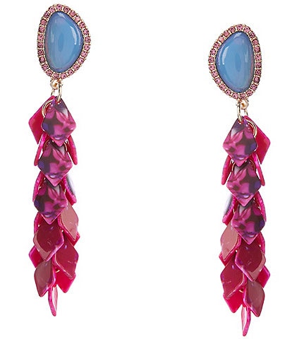 Gemma Layne Shakey Stone Statement Linear Earrings