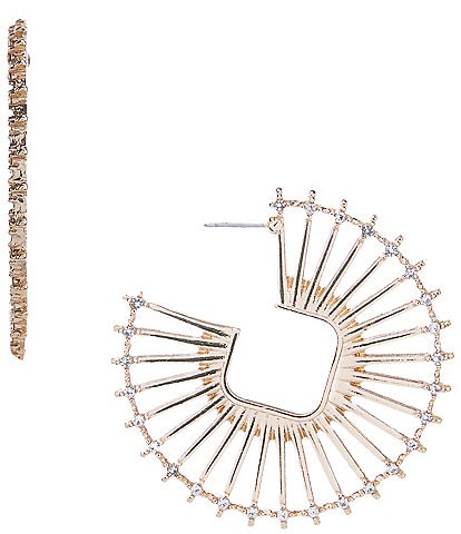 Gemma Layne Stud Wheel Hoop Earrings