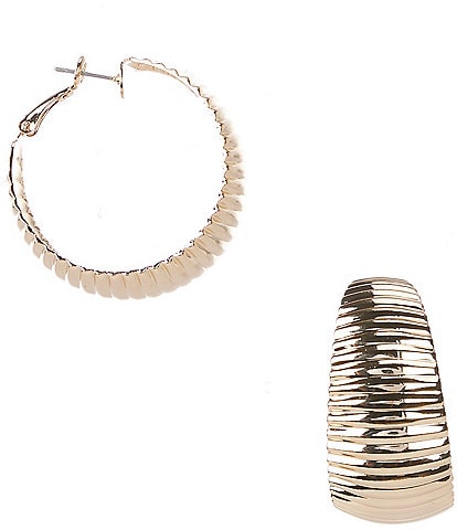 Gemma Layne Textured Hoop Earrings